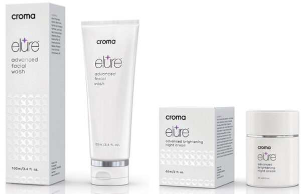 Набір: Гель для вмивання, Нічний крем для обличчя Elure 2 position: Facial wash, Brightening Night Cream