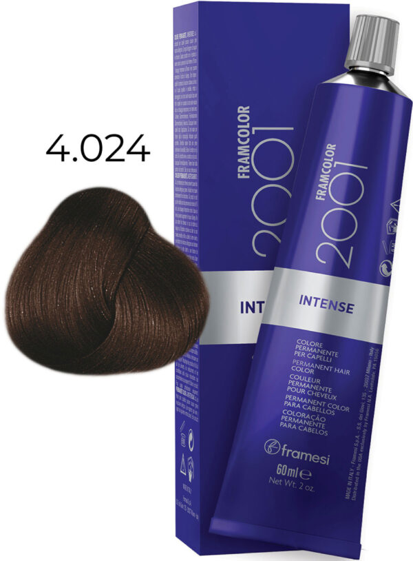 Перманентний барвник для волосся Framcolor 2001 Intense 4.024